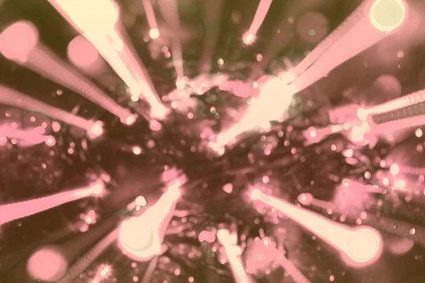 Roze festival bewegende optische vezelstralen textuur - fantastische abstracte foto achtergrond — Stockfoto