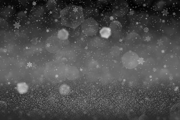 Ljusblå Fin Lysande Abstrakt Bakgrund Glitter Ljus Och Fallande Snö — Stockfoto