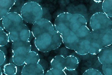 Güzel sanatsal açık mavi çok fazla biyolojik monadiform bilgisayar grafik dokusu resimleme