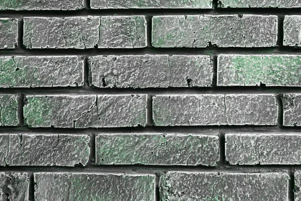 Fantastic Green Vintage Messy Brick Wall Texture Abstract Photo Background — Stock Photo, Image