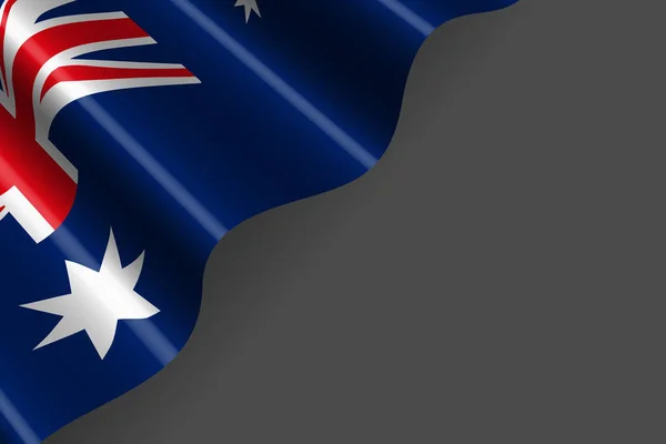 Bandera Australia Aislada Sobre Fondo Gris Ilustración Vectorial Para Bandera — Archivo Imágenes Vectoriales