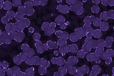 Modern tasarım birçok biyolojik unicellular bilgisayar grafik arkaplan illüstrasyonu