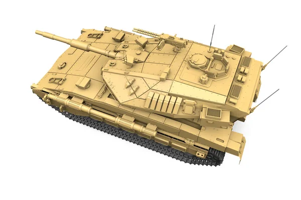Kamufláž Pro Pouštní Tank Fiktivním Designem Izolovaným Bílém Pozadí Koncept — Stock fotografie