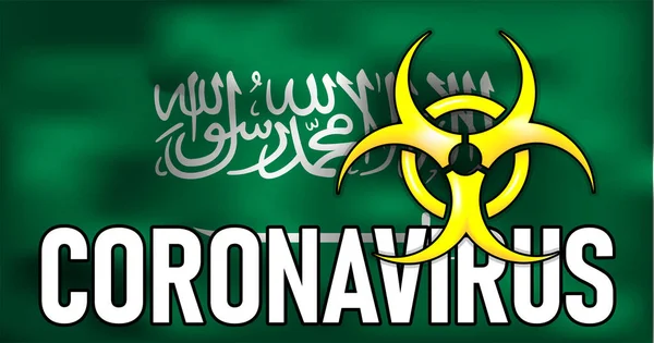 Coronavirus Fight Saudi Arabia Vector Conceptual Medical Industry Illustration Biohazard — 스톡 벡터