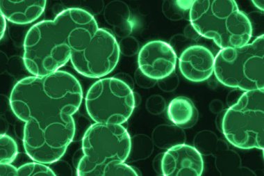 sanatsal şirin yeşil büyük miktarda bio-canlı hücreler cg doku veya arkaplan illüstrasyonu
