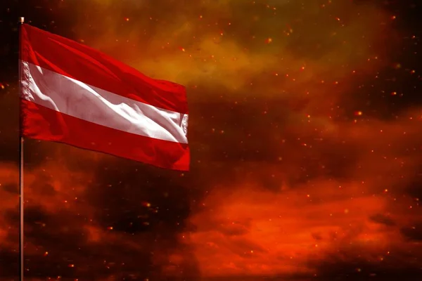 Aleteo Bandera Austria Maqueta Con Espacio Blanco Para Sus Datos —  Fotos de Stock