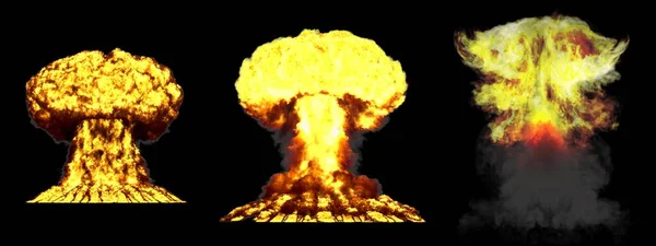 Velké Velmi Detailní Různé Fáze Houbového Mraku Výbuch Termonukleární Bomby — Stock fotografie