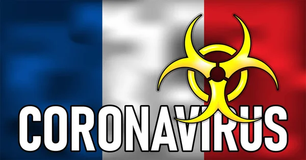 Coronavirus Kamp Frankrike Vektor Begreppsmässig Medicinsk Industri Illustration Biologisk Fara — Stock vektor
