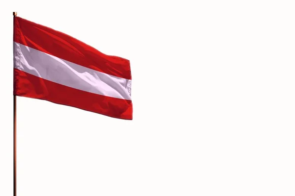 Φτερουγίζοντας Σημαία Της Αυστρίας Απομονωμένη Mockup Τον Τόπο Για Κείμενό — Φωτογραφία Αρχείου