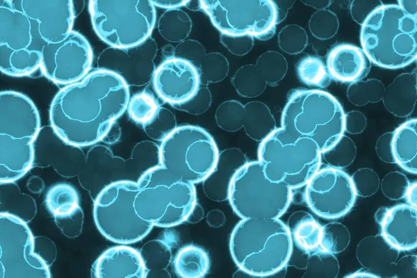 Design Modern Hellblau Große Menge Biologischen Monadiformen Digital Gezeichnet Hintergrund — Stockfoto