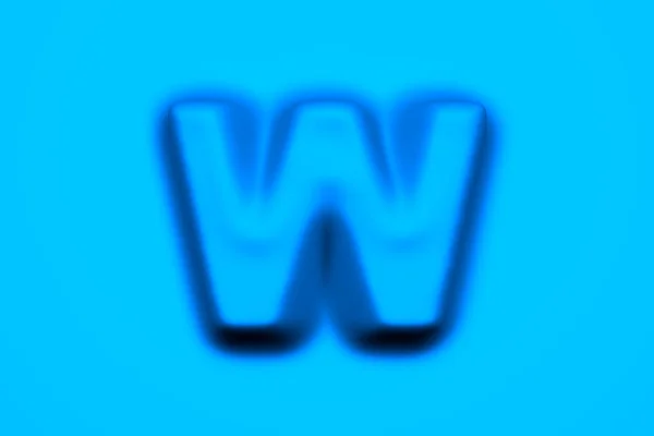 Синій Віск Або Пластиковий Шрифт Буква Ізольована Світло Блакитному Фоні — стокове фото
