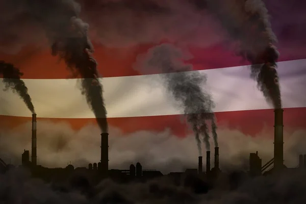 Donkere Vervuiling Bestrijding Van Klimaatverandering Industriële Schoorstenen Zware Rook Letse — Stockfoto