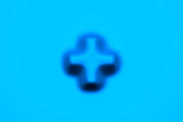 Синій Який Віск Або Пластикова Абетка Плюс Ізольовані Світло Блакитному — стокове фото