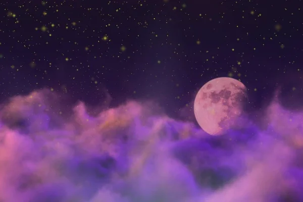 Illustration Abstraite Fond Brouillard Mystique Avec Concept Lune Que Vous — Photo