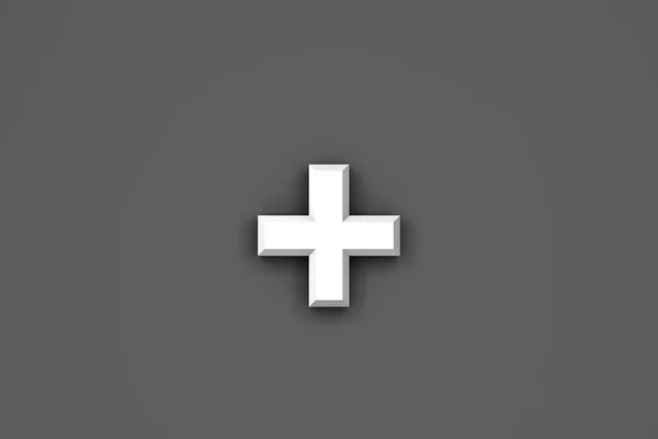 Einfaches Alphabet Weißen Papierstil Isoliert Auf Grauem Hintergrund Illustration Von — Stockfoto