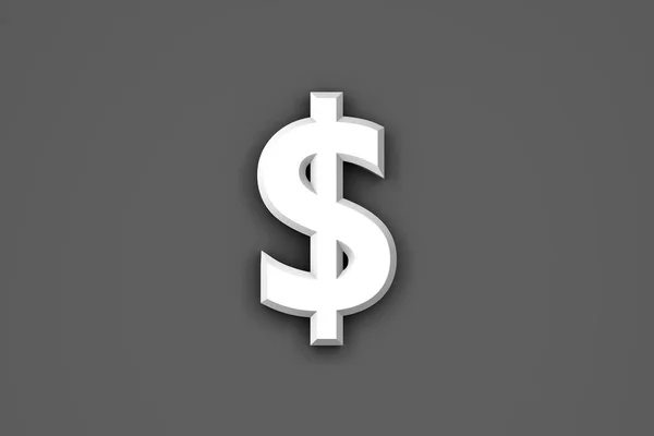 White Paper Style Plain Font Dollar Peso Sign Isolado Fundo — Fotografia de Stock