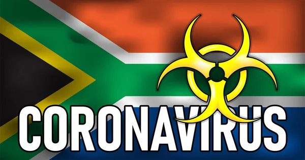 Coronavirus Fight South Africa Vector Conceptual Medical Industry Illustration Biohazard — 스톡 벡터