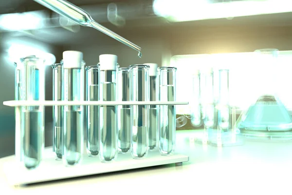 Ivóvíz Minőségi Teszt Vírusok Mint Például Covid 2019 Koncepció Laboratóriumi — Stock Fotó