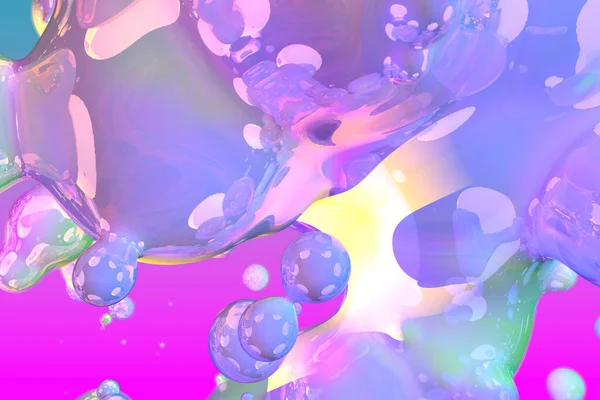 Bunt Glänzend Und Glänzend Seife Wie Blasen Abstrakte Farbverlauf Textur — Stockfoto