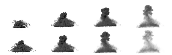 Una Gran Cantidad Imágenes Gran Explosión Misiles Densa Nube Hongo — Foto de Stock