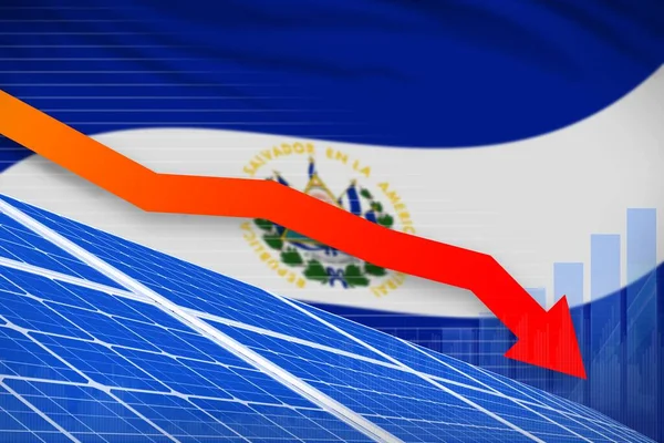 Salvador Napenergia Csökkentő Diagram Nyíl Modern Energia Ipari Illusztráció Illusztráció — Stock Fotó