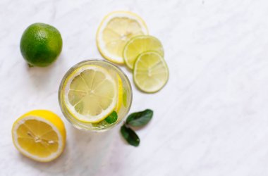 Limonata Üstten Görünüm