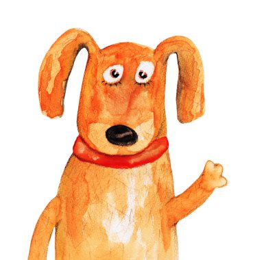 sevimli köpek çizilmiş