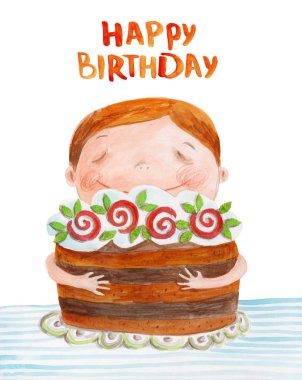 Şirin küçük çocuk.