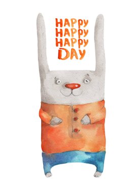 sevimli tavşan çizilmiş