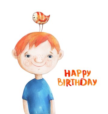 Şirin küçük çocuk.