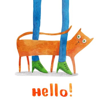 şirin kedi çizilmiş