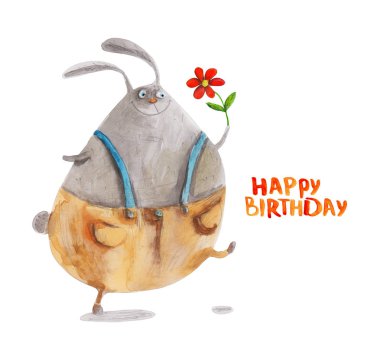 sevimli tavşan çizilmiş