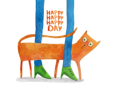 şirin kedi çizilmiş