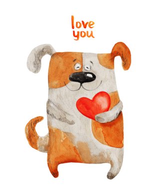 sevimli köpek çizilmiş