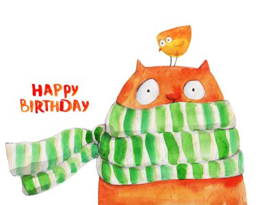 şirin kedi çizilmiş