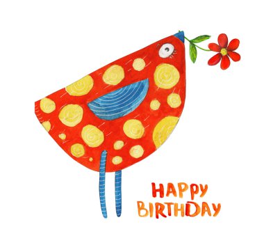 şirin kuş gagası içinde çiçek