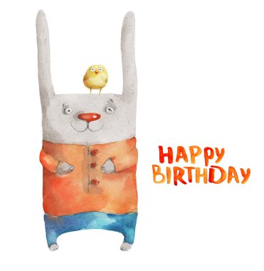 sevimli tavşan çizilmiş