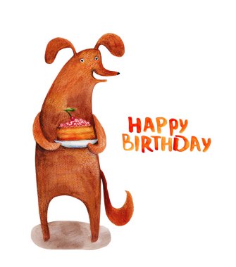 sevimli köpek çizilmiş