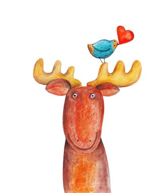 komik çizilmiş geyik