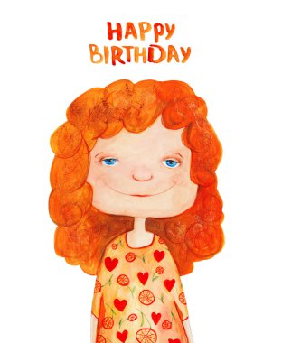 sevimli kıvırcık saçlı kız