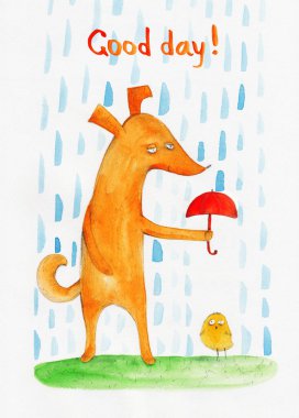 sevimli köpek çizilmiş