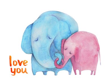 şirin çizilmiş filler