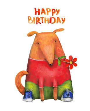 sevimli köpek çizilmiş