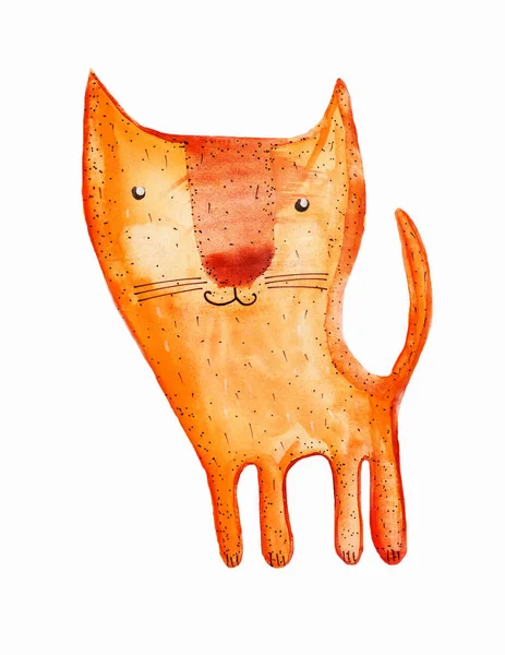 Carino gatto disegnato a mano — Foto Stock