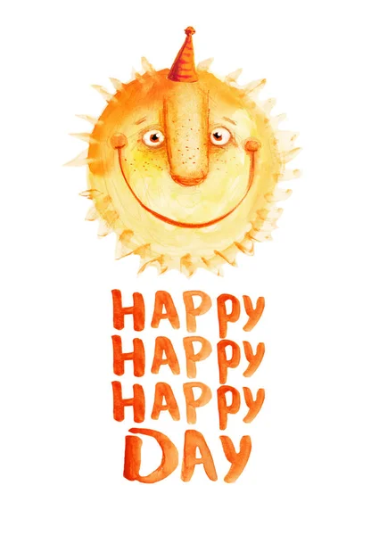 Cute smiling sun — Stock Photo, Image