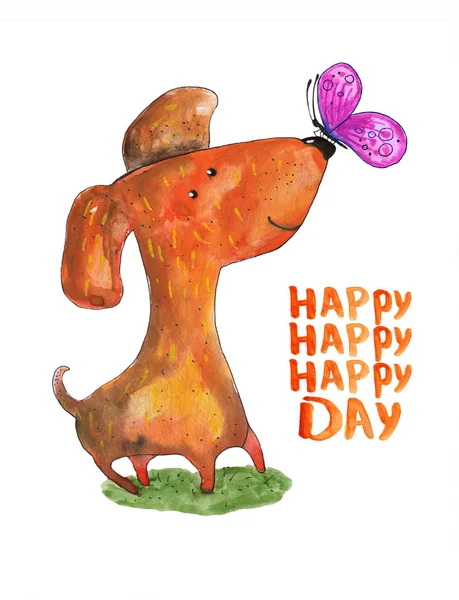 sevimli köpek çizilmiş