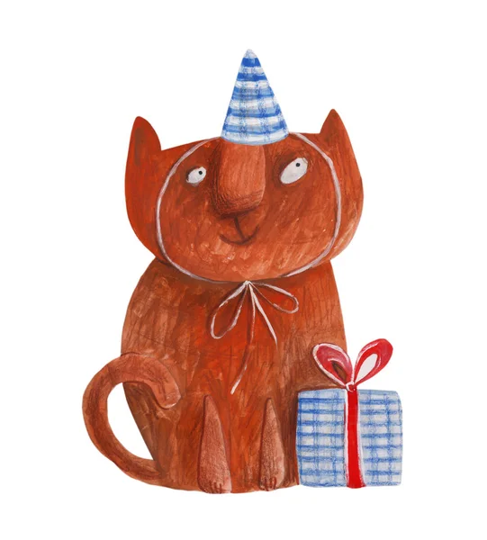 Şirin kedi çizilmiş — Stok fotoğraf