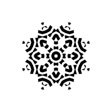 Beyaz arkaplanda kar tanesi simgesi silueti