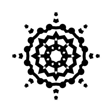 Beyaz arkaplanda kar tanesi simgesi silueti