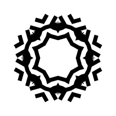 Beyaz arkaplanda kar tanesi simgesi silueti